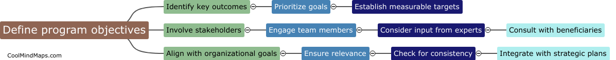 How should program objectives be defined and structured?