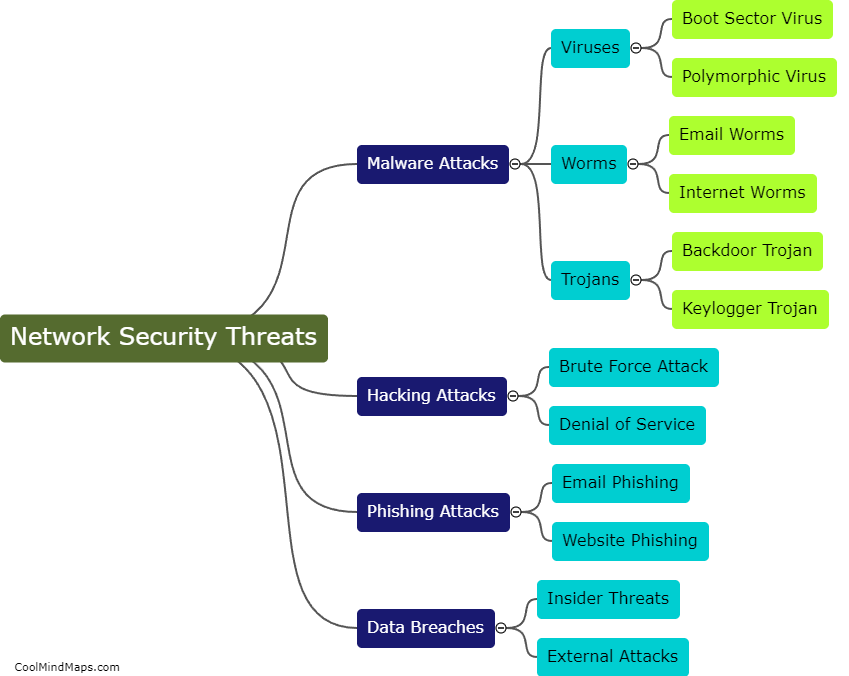 What are common network security threats?