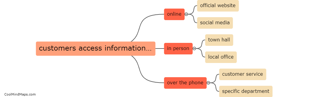 How do customers access information from the local authority?