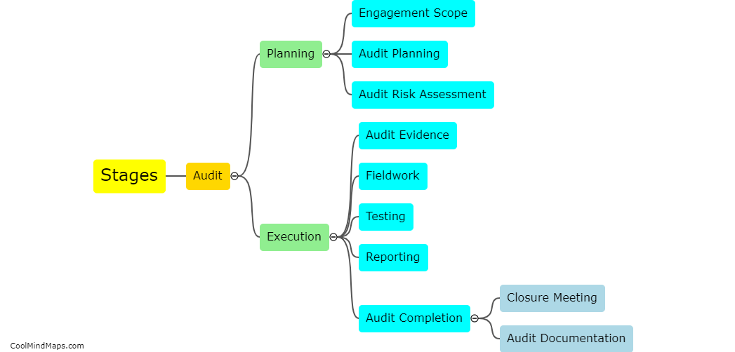 What are the different stages of an audit process?