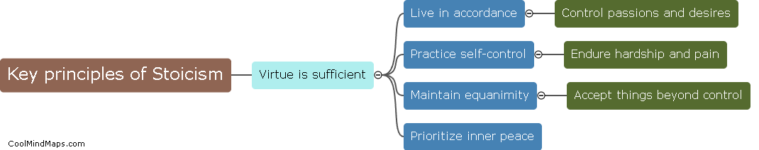 What are the key principles of stoicism?