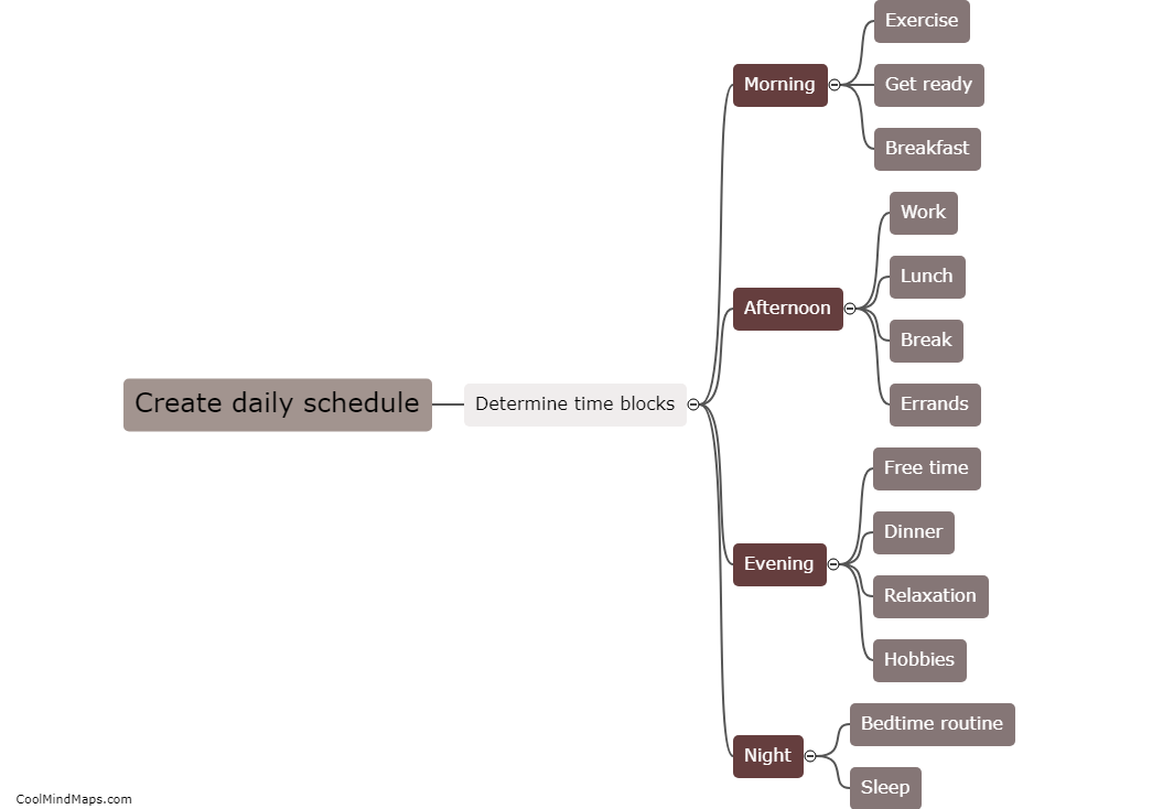 How to create a daily schedule?