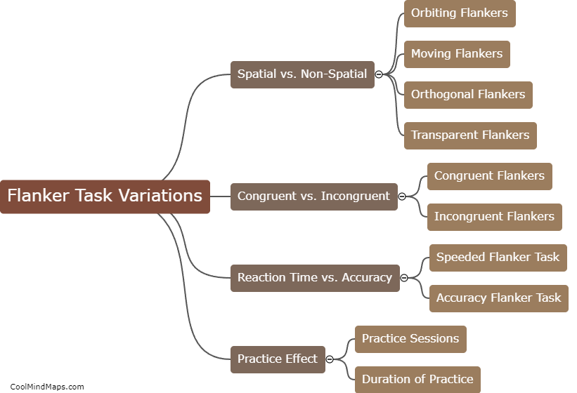 What are the different variations of flanker task?