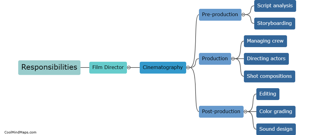 What are the key responsibilities of a film director in cinematography?