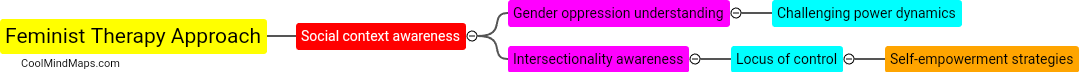 What are the principles of feminist therapy approach?