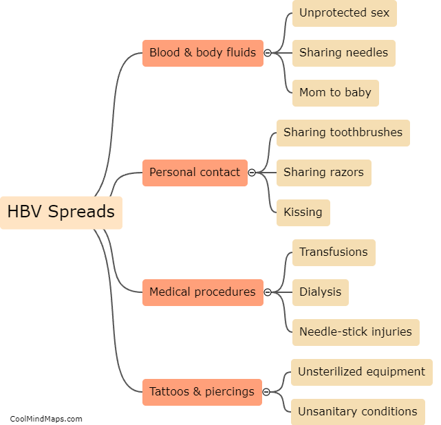 How does HBV spread?