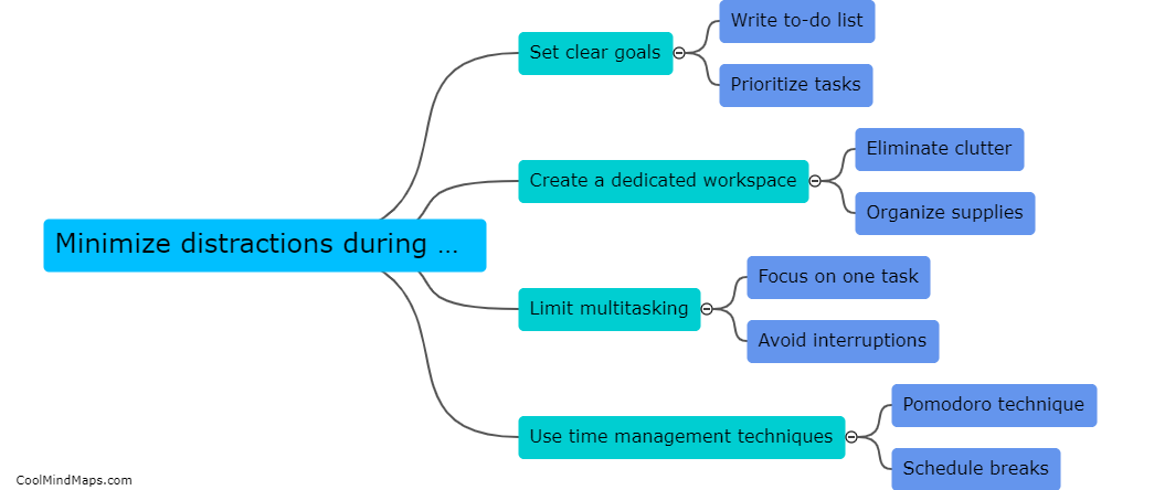 How can I minimize distractions during work?