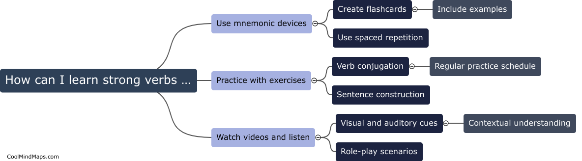 How can I learn strong verbs effectively?