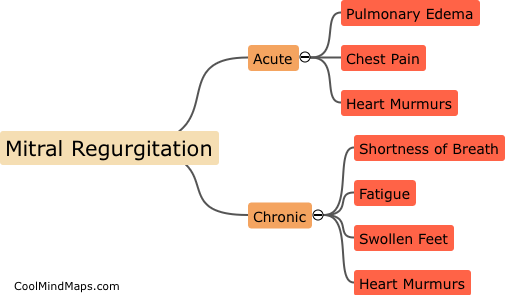 What are the symptoms of mitral regurgitation?