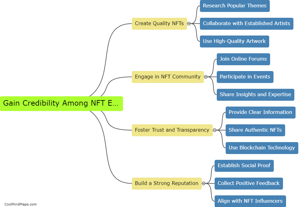 What strategies can I use to gain credibility among NFT enthusiasts?