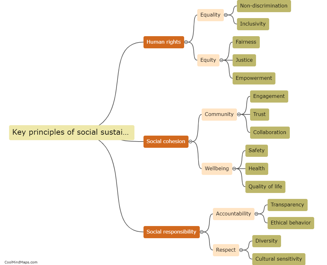 What are the key principles of social sustainability?