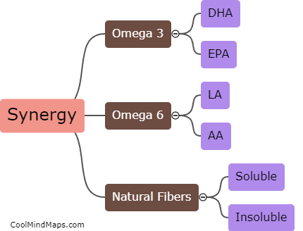 What is the synergy between omega 3 and 6 fatty acids and natural fibers?