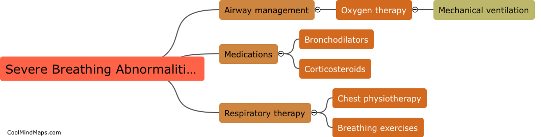 How are severe breathing abnormalities treated?