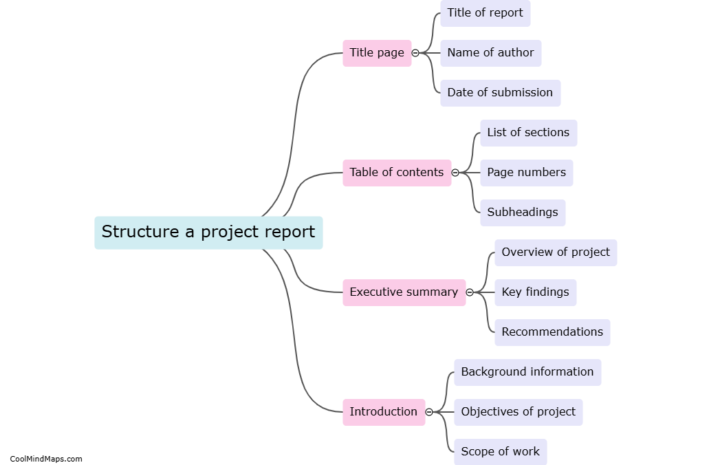 How to structure a project report?