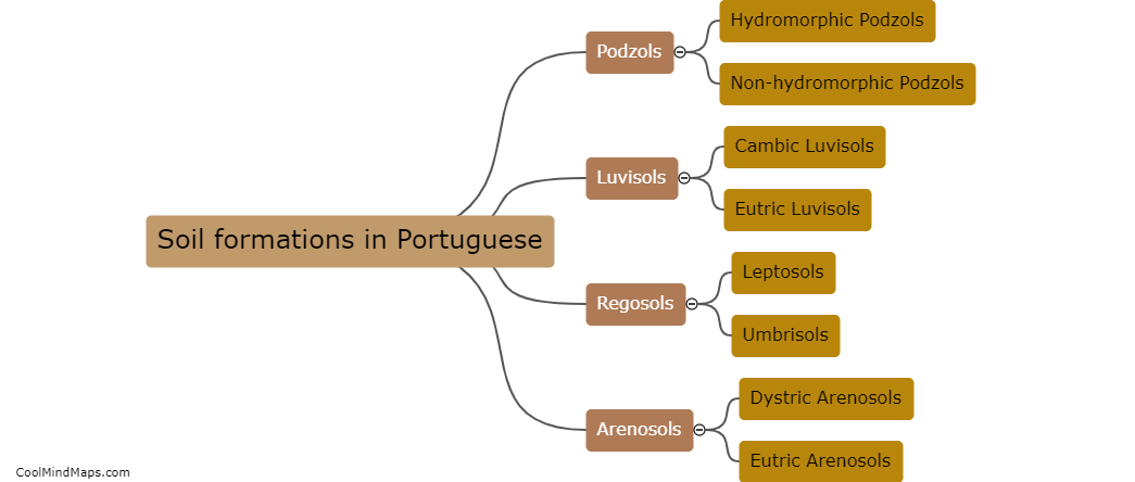 What are the main soil formations in Portuguese?