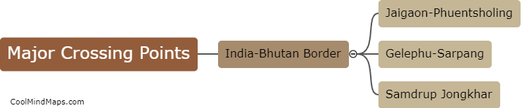 What are the major crossing points along the India-Bhutan border?