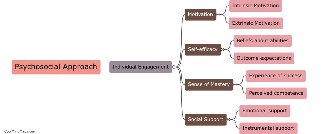 How does the psychosocial approach explain individual engagement?