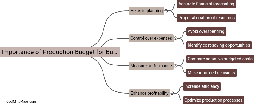 Why is a production budget important for a business?