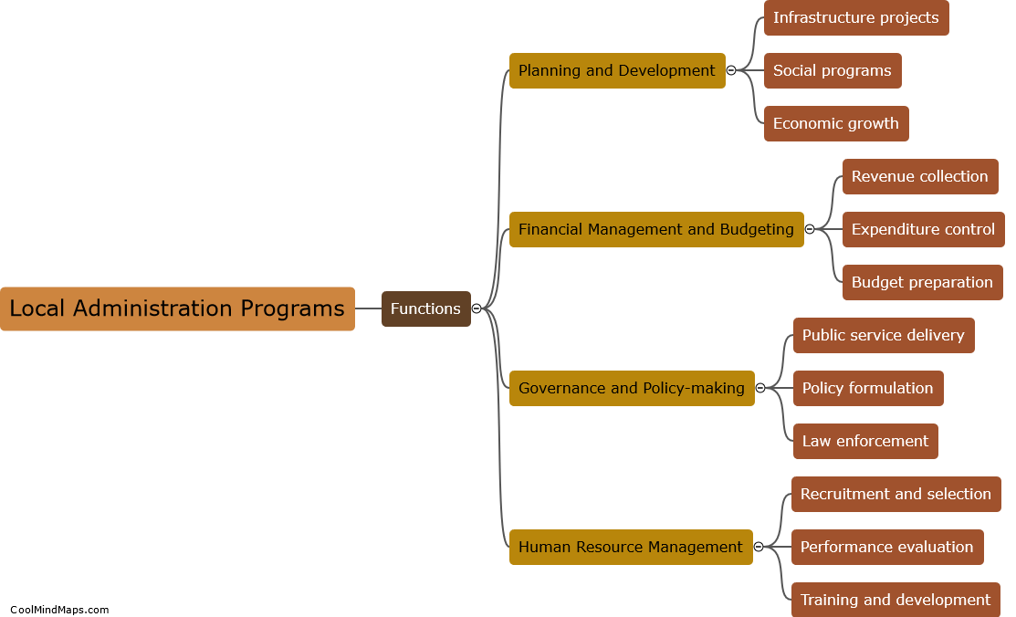 What are the key components of local administration programs?