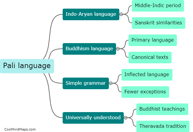 Characteristics of Pali language?