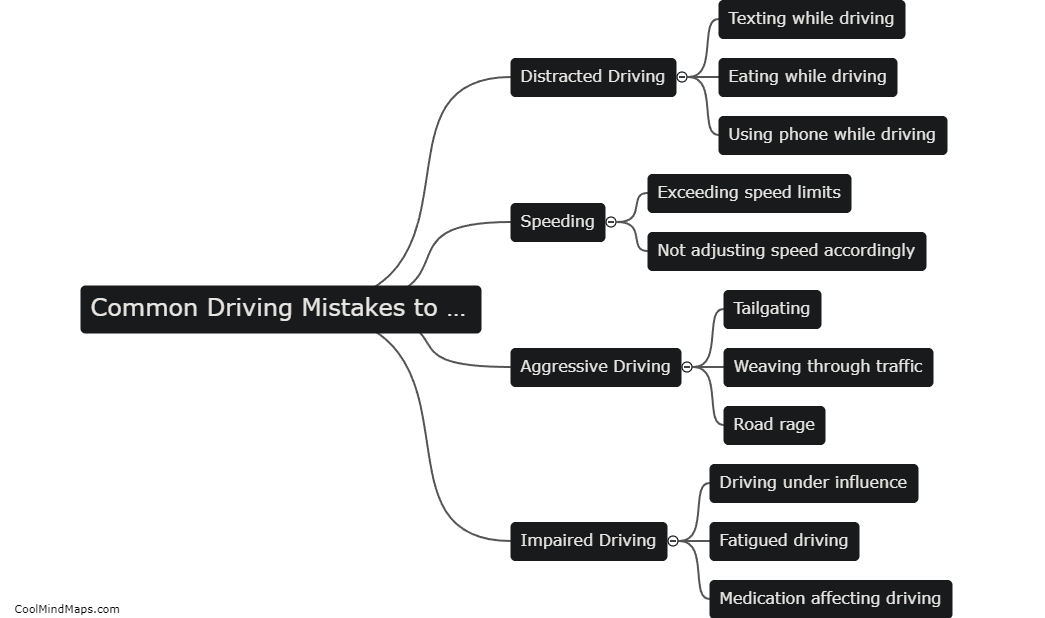 What are the common driving mistakes to avoid?