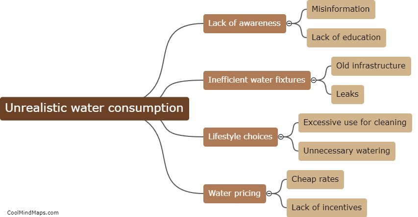 What factors contribute to unrealistic water consumption?