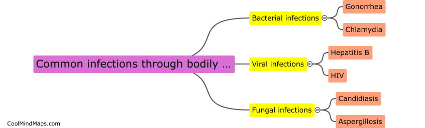 What are common infections transmitted through bodily discharges?