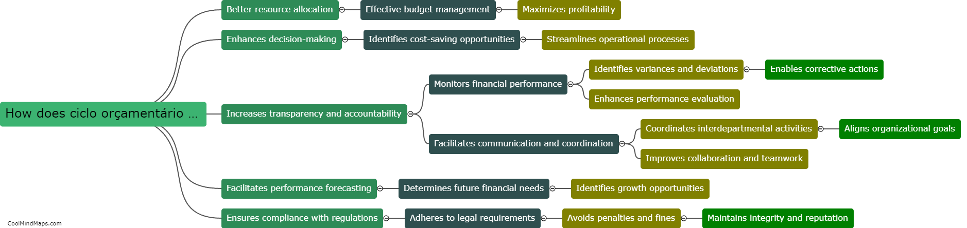 How does ciclo orçamentário benefit an organization?