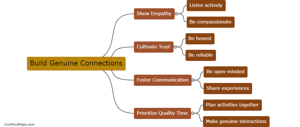 What actions can help build genuine connections?